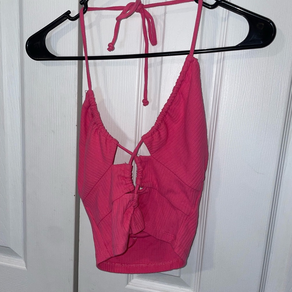Wild Fable Pink Tie-Back Halter Top